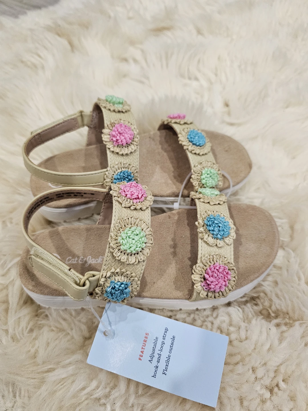 NWT - Cat & Jack Kids Sandals Size 12 - photo 2