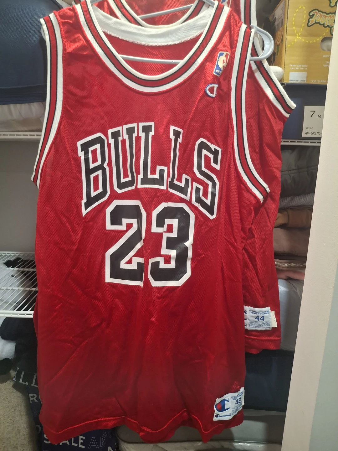 Champion Michael Jordan Chicago Bulls NBA Jersey Size 44 & 48 - photo 3