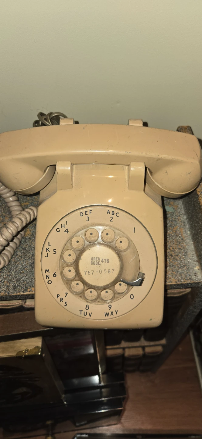 Rotary Dial Phone - Beige