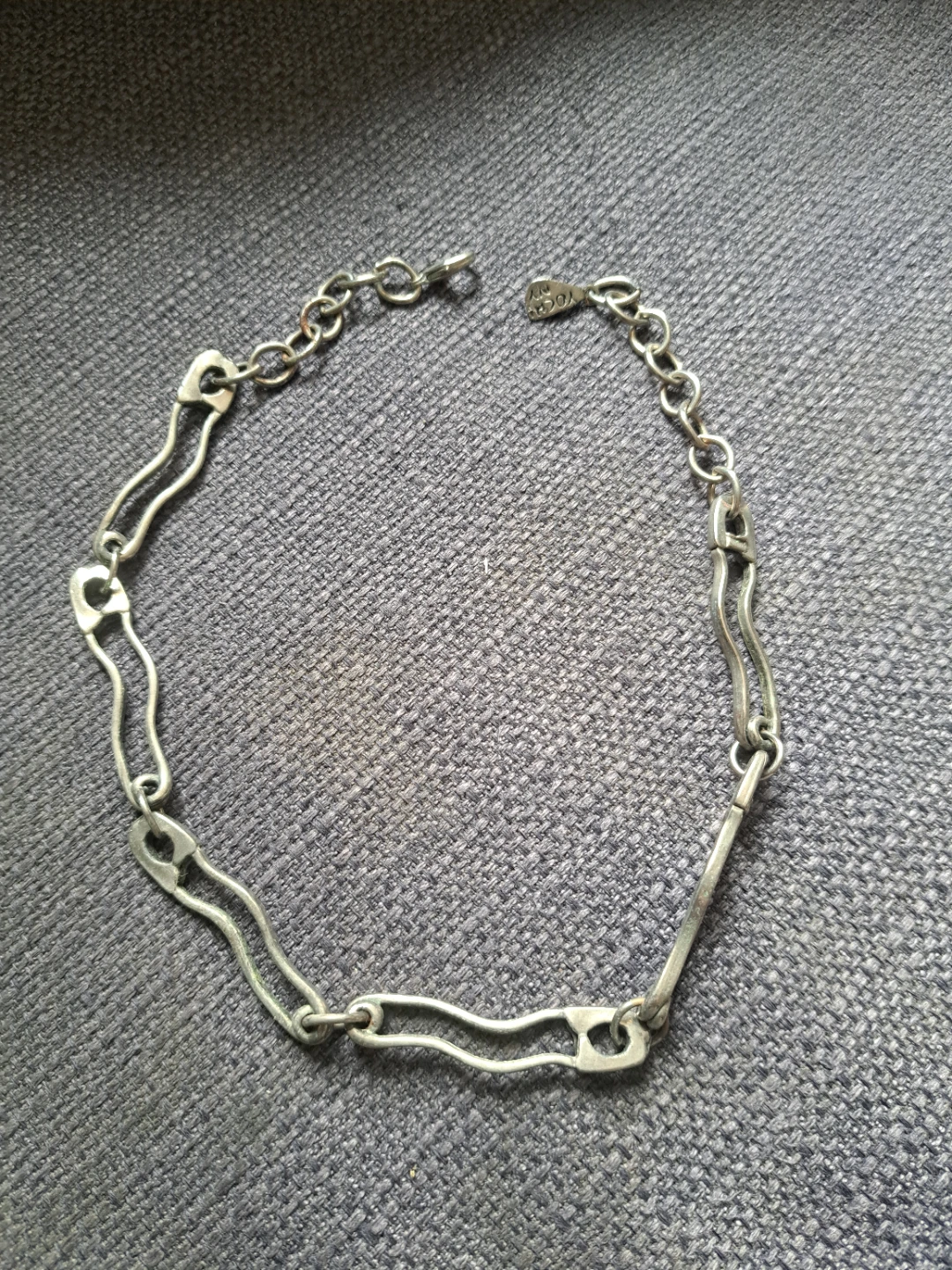 Yochi NY Silver-Tone safety pin choker
