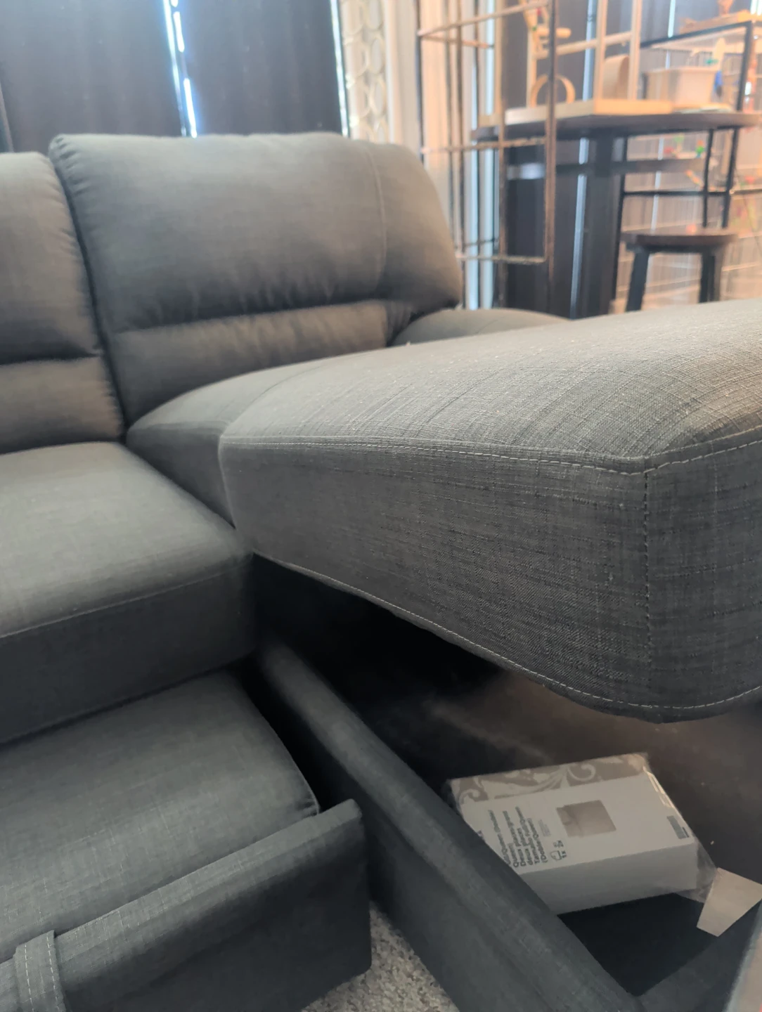 Grey Sectional Sofa with Storage Chaise and pull out bed - photo 3