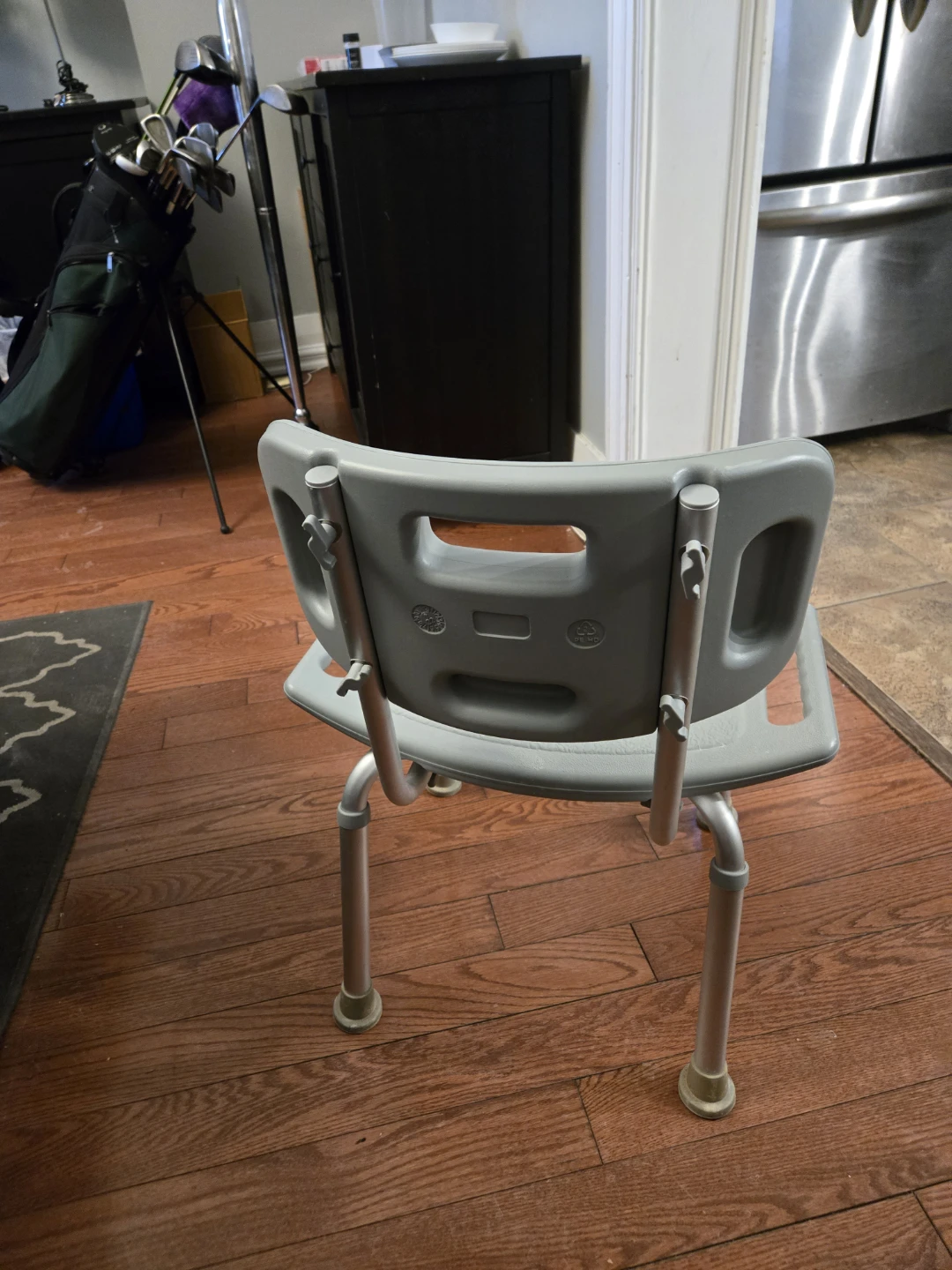 Grey Shower Chair with Back - photo 3