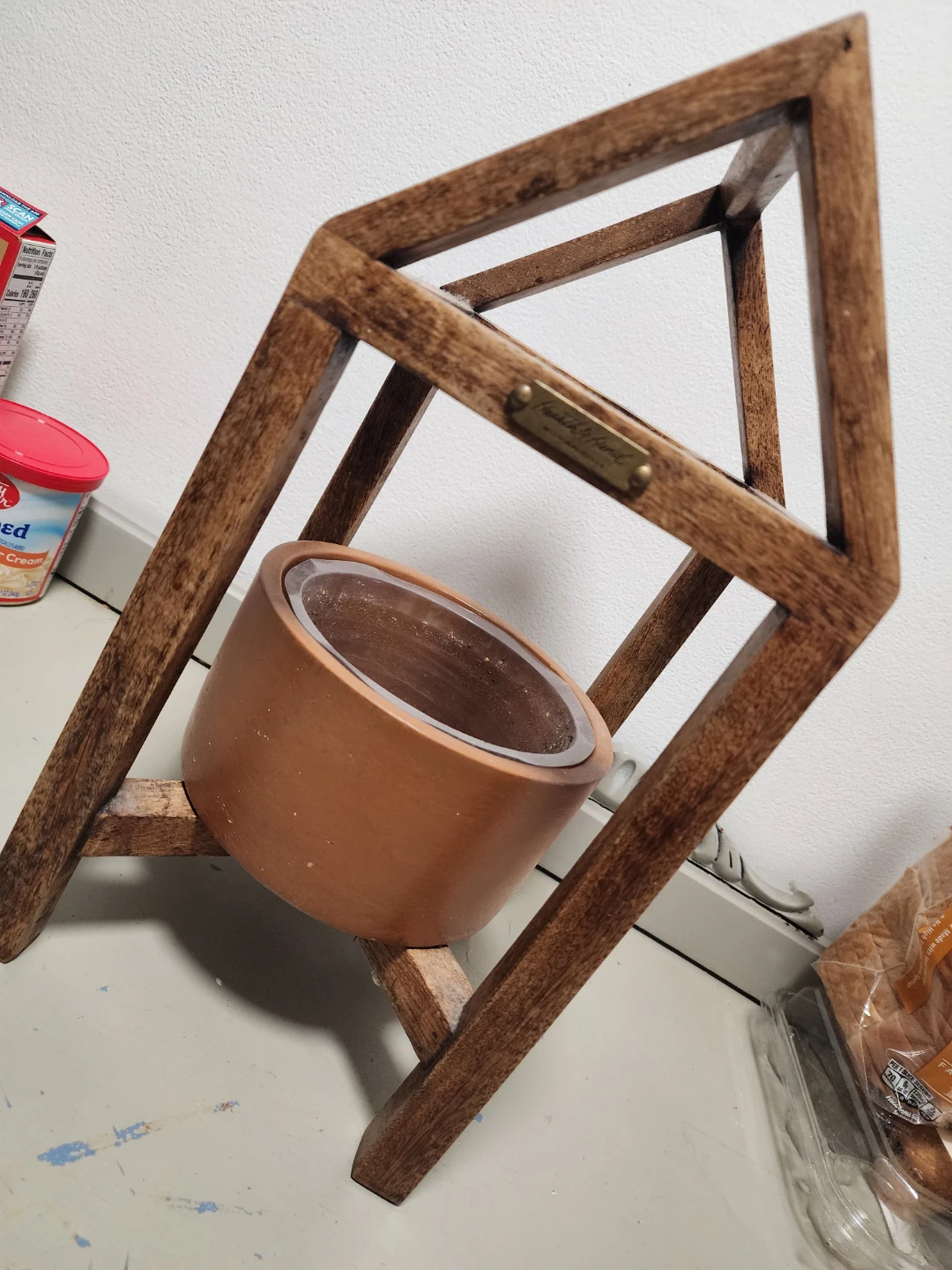 Glass Cloche and Planter in wooden house structure 🥕