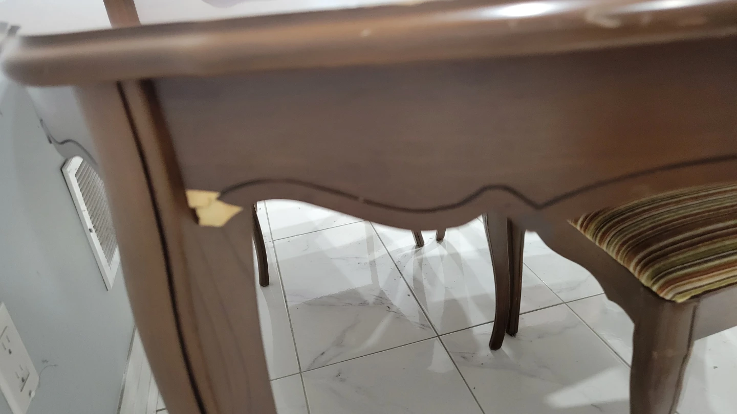 Vintage Dining Table with 4 Chairs - photo 5