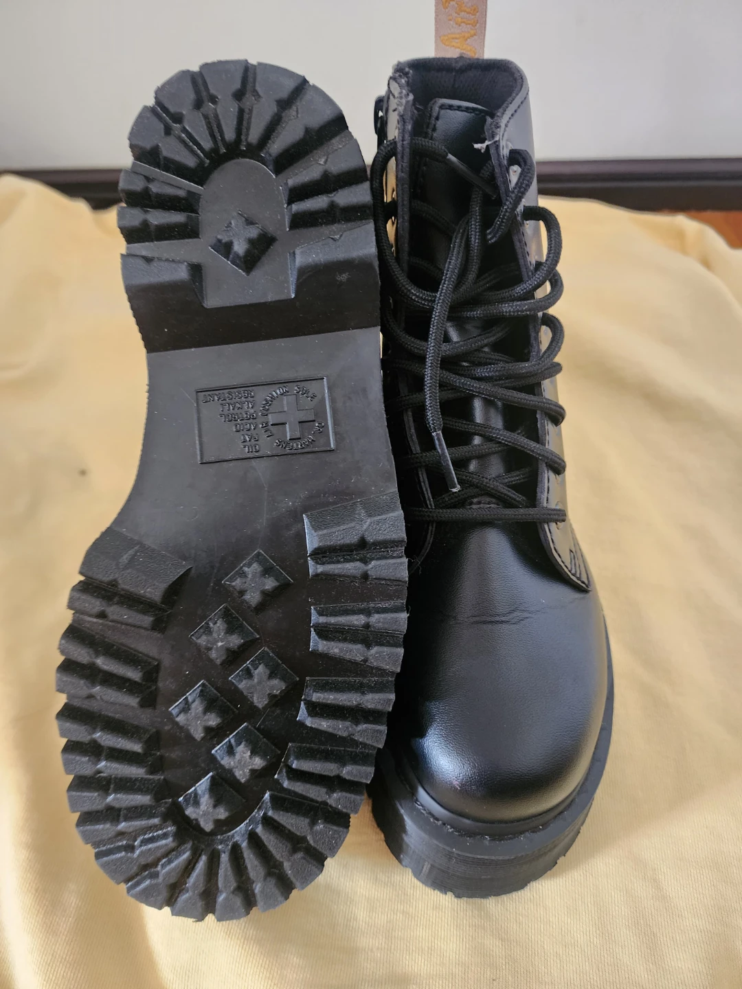 Dr. Martens Black Faux Leather Platform Boots - photo 5