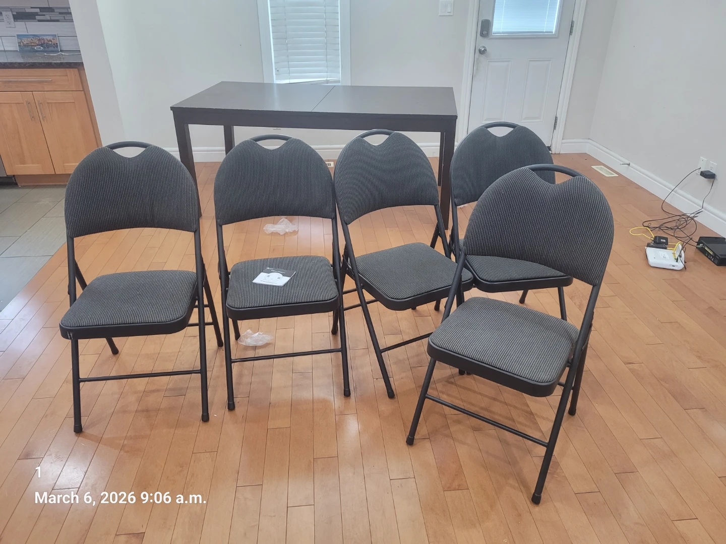 6 foldable metal chairs