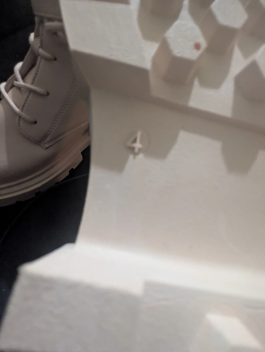 Women's Pink Combat Boots Size 4 - photo 4
