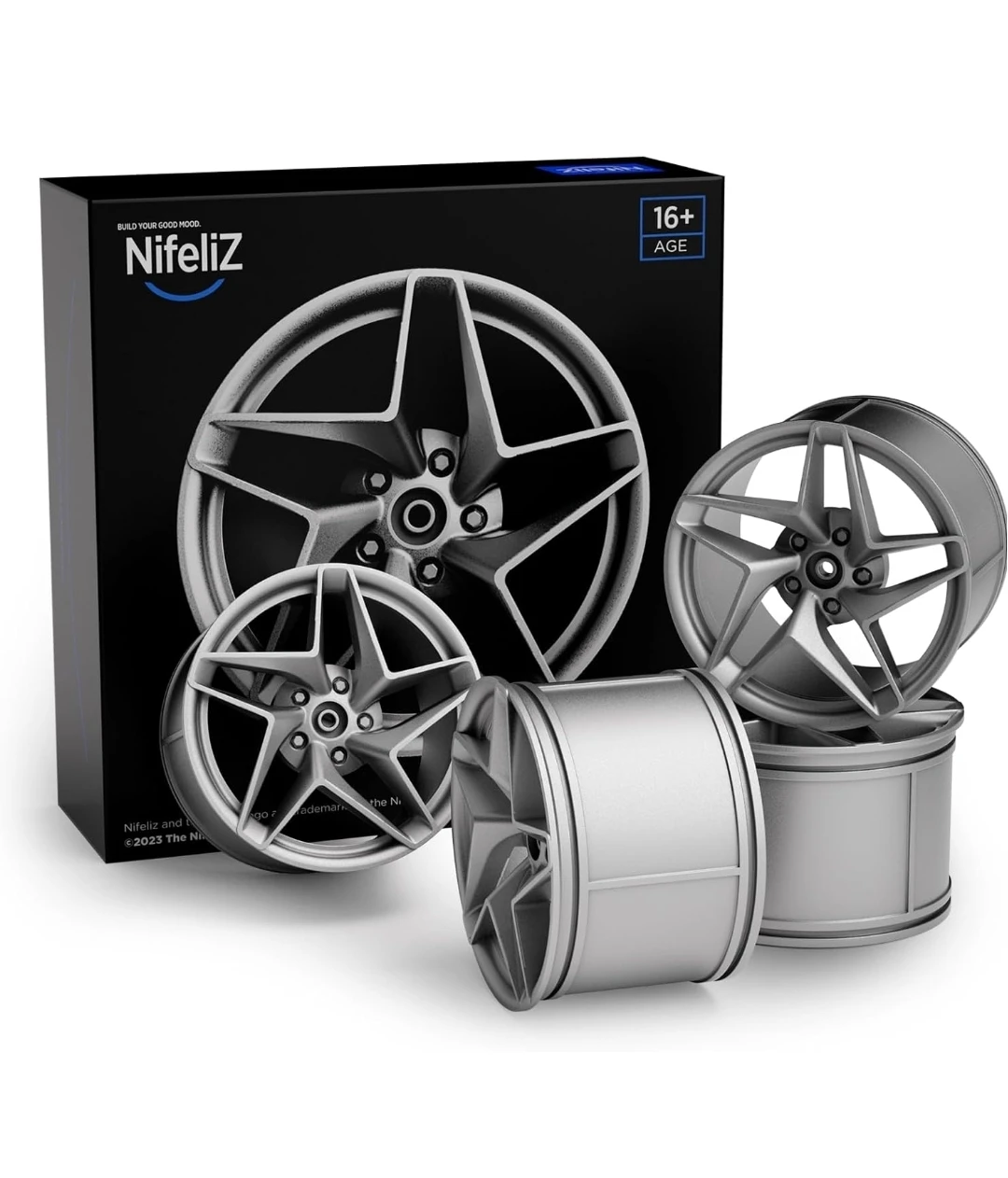 Nifeliz Tornado Wheel Hubs 4PCS 1:8 Scale Model Car Building Kit