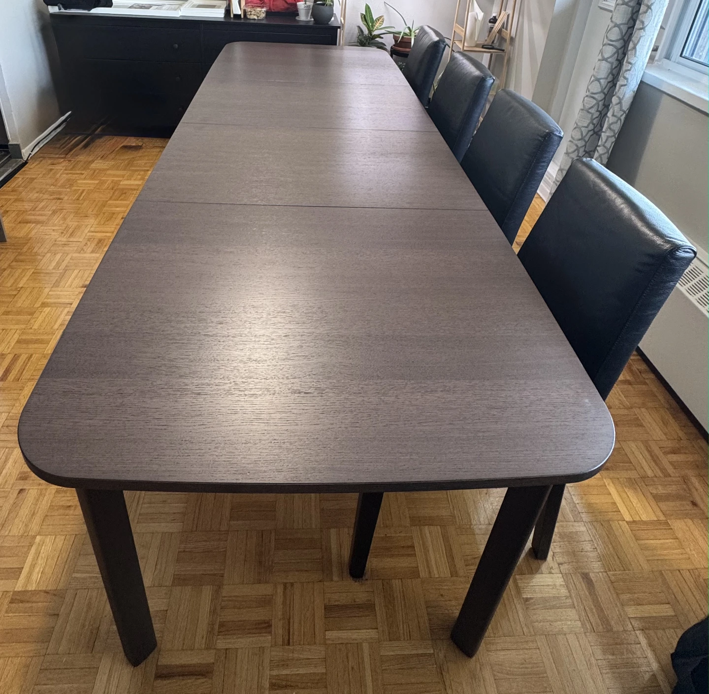 Dark Brown Extendable Dining Table - photo 2