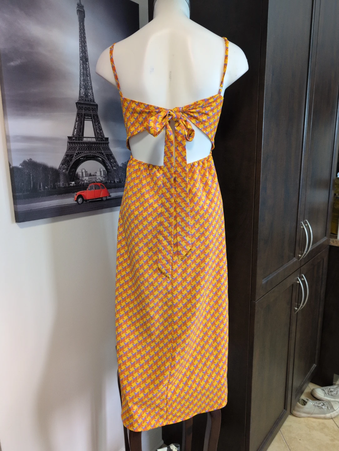 Retro Geometric Print Midi Dress - photo 4