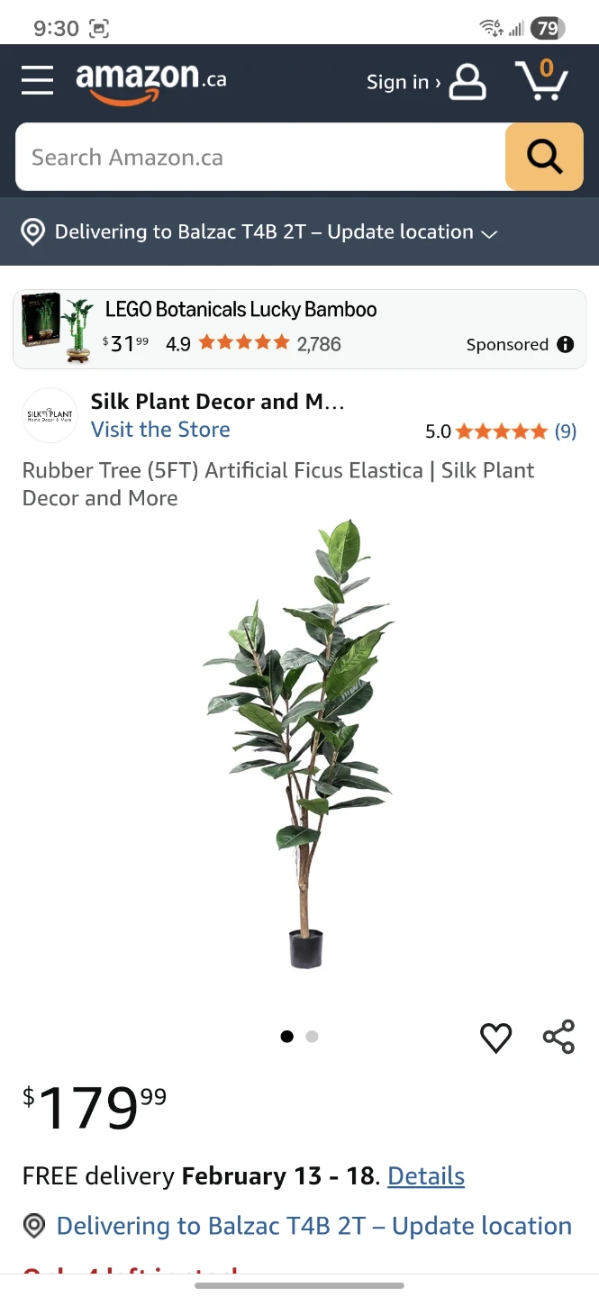 Ficus Elastica (Rubber Tree) Artificial Plant & pot - photo 5