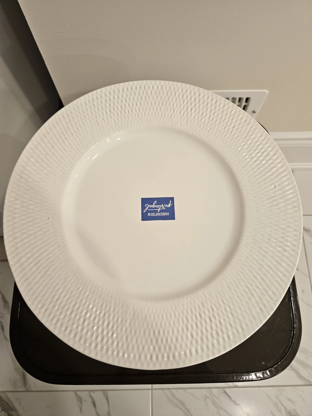 White Textured Serving Platter