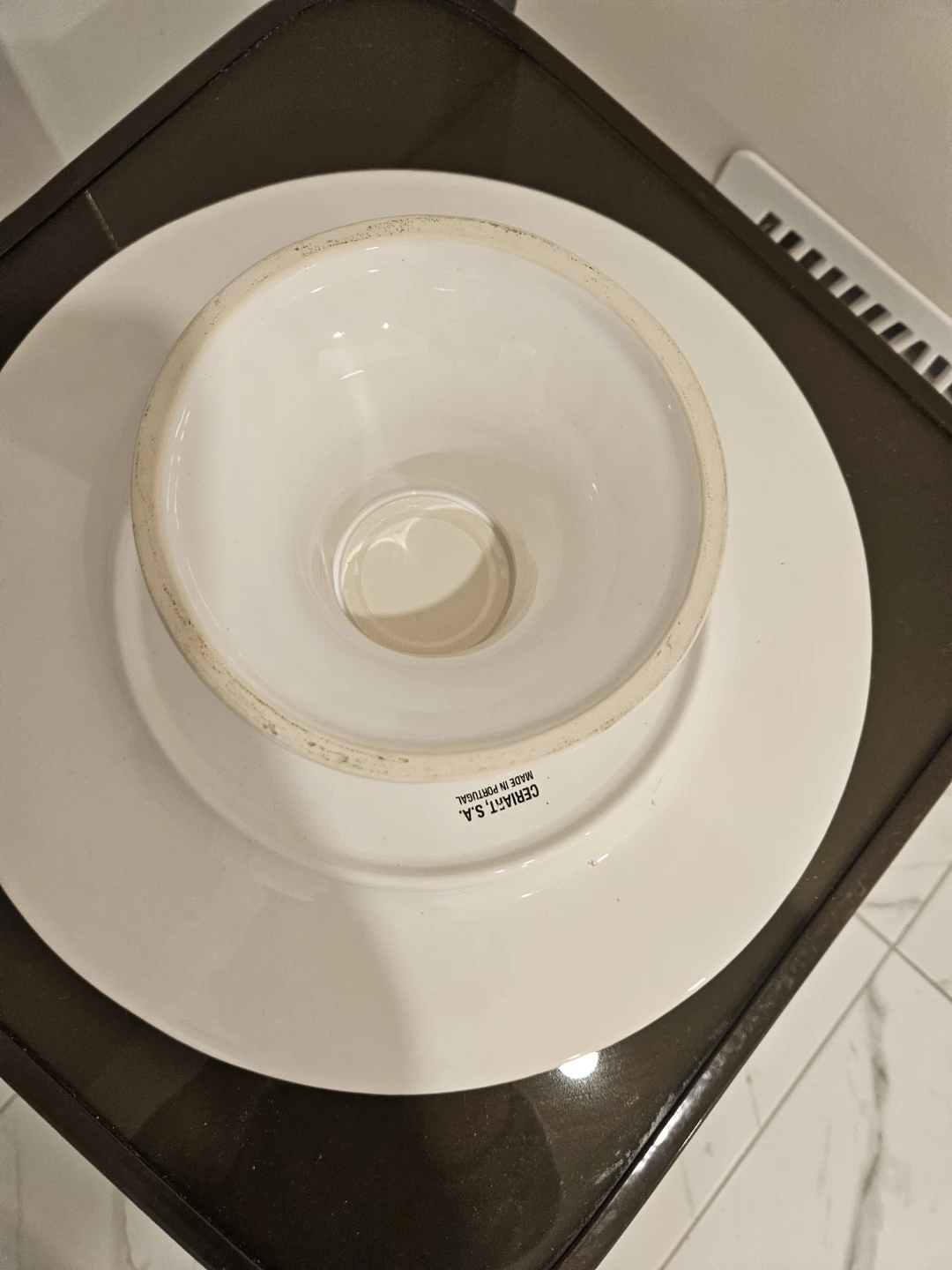 White Textured Serving Platter - photo 2