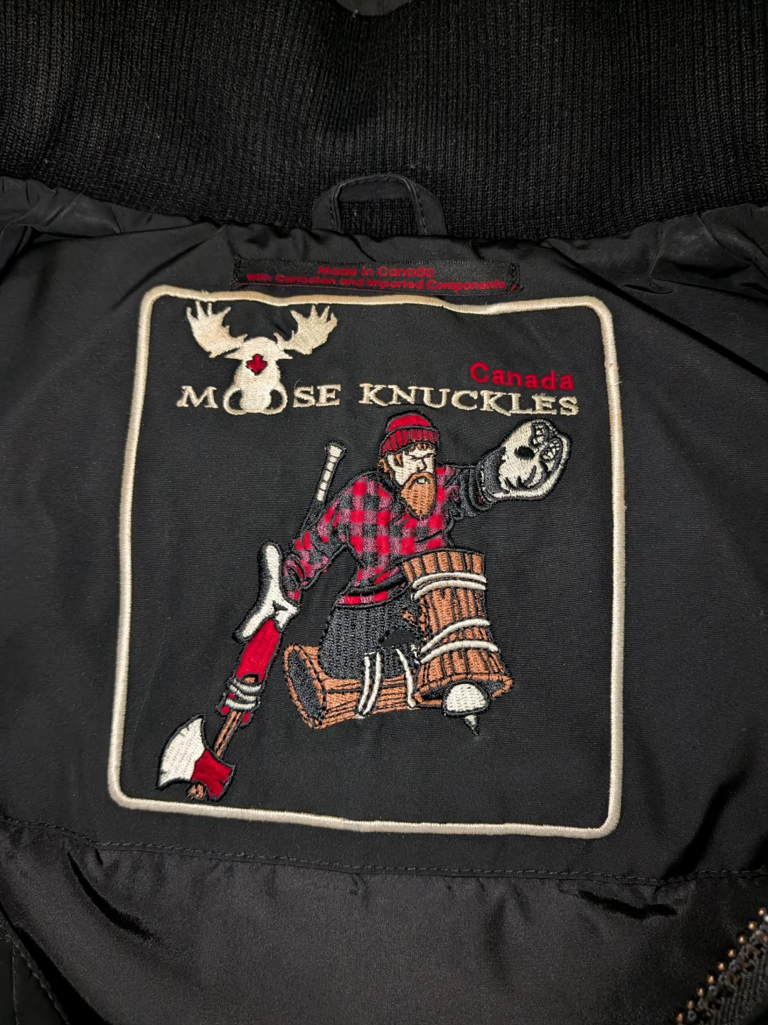 Moose Knuckles Black Bomber Jacket with Fur Hood NJ - photo 5
