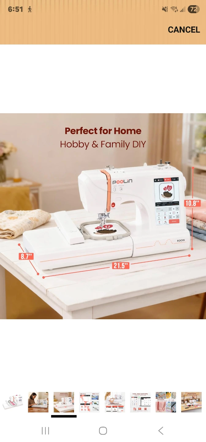 Poolin EOC05 Embroidery Sewing Machine - photo 3