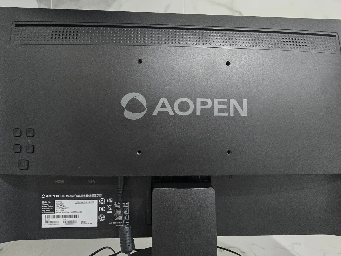 20in AOPEN 20EQQ LCD Monitor (Acer) - photo 3