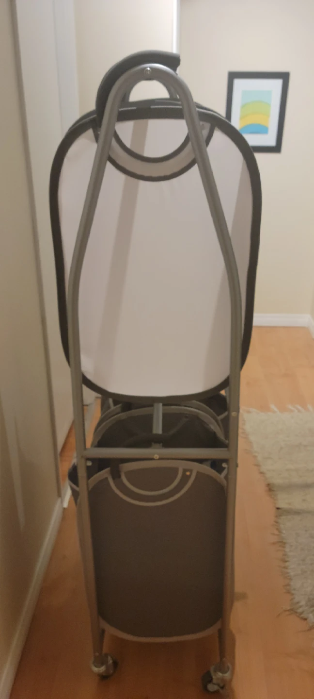 Double Laundry Sorter Hamper with Wheels - photo 2