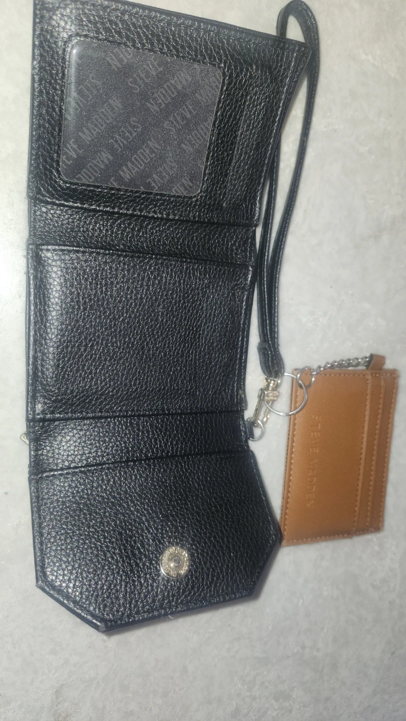 Steve Madden Black Bifold Wallet with Cardholder