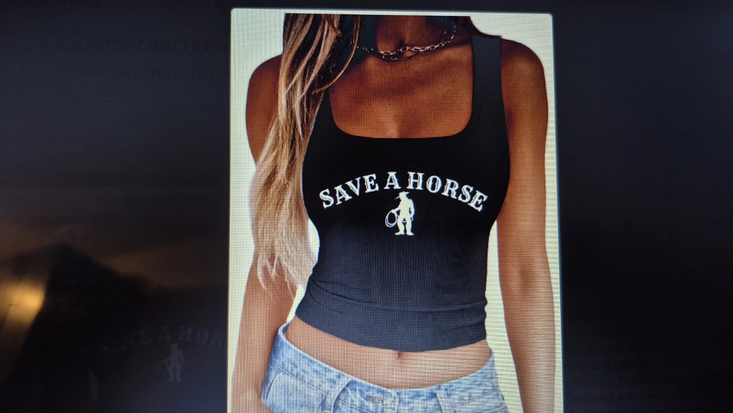 Save a Horse Graphic Tank Top large