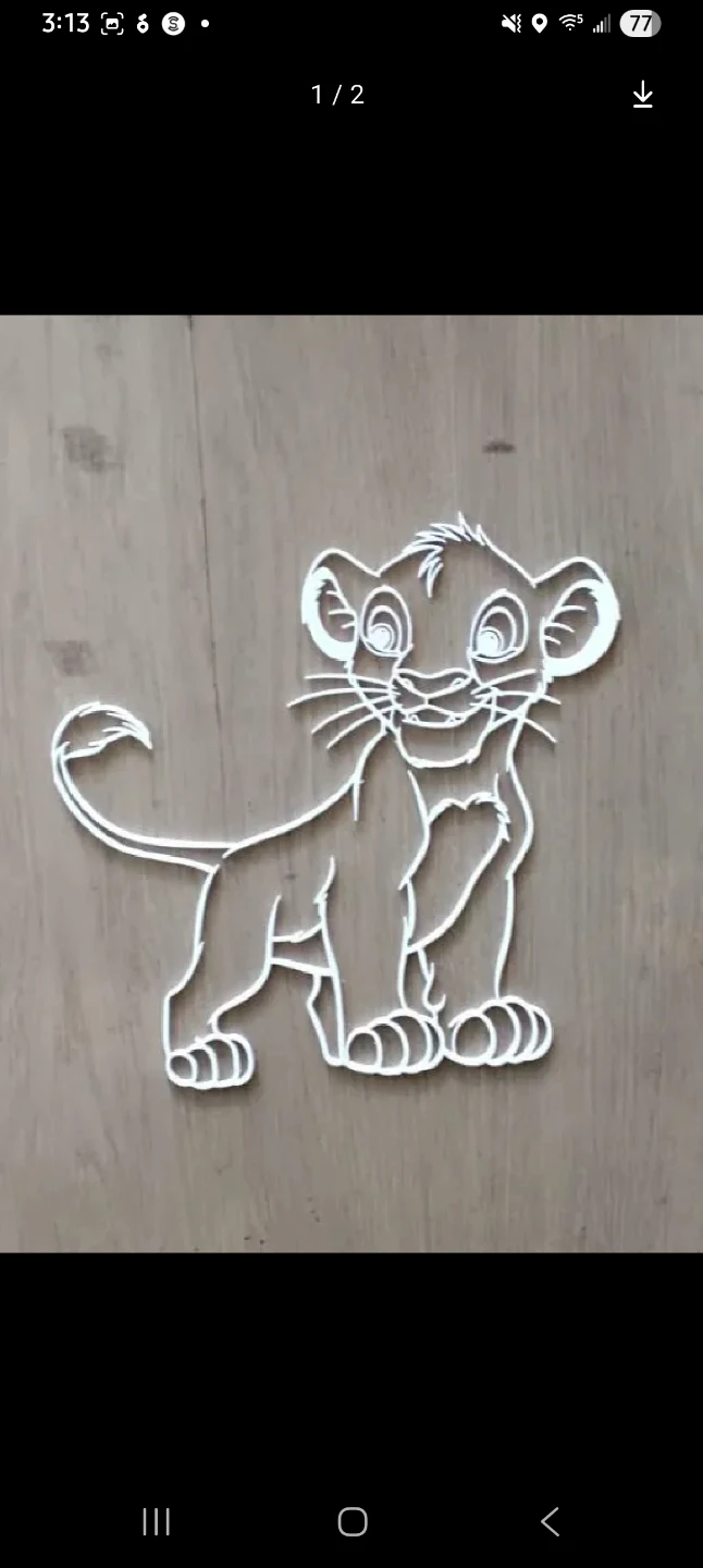 Simba Lion King silhouette wall decal
