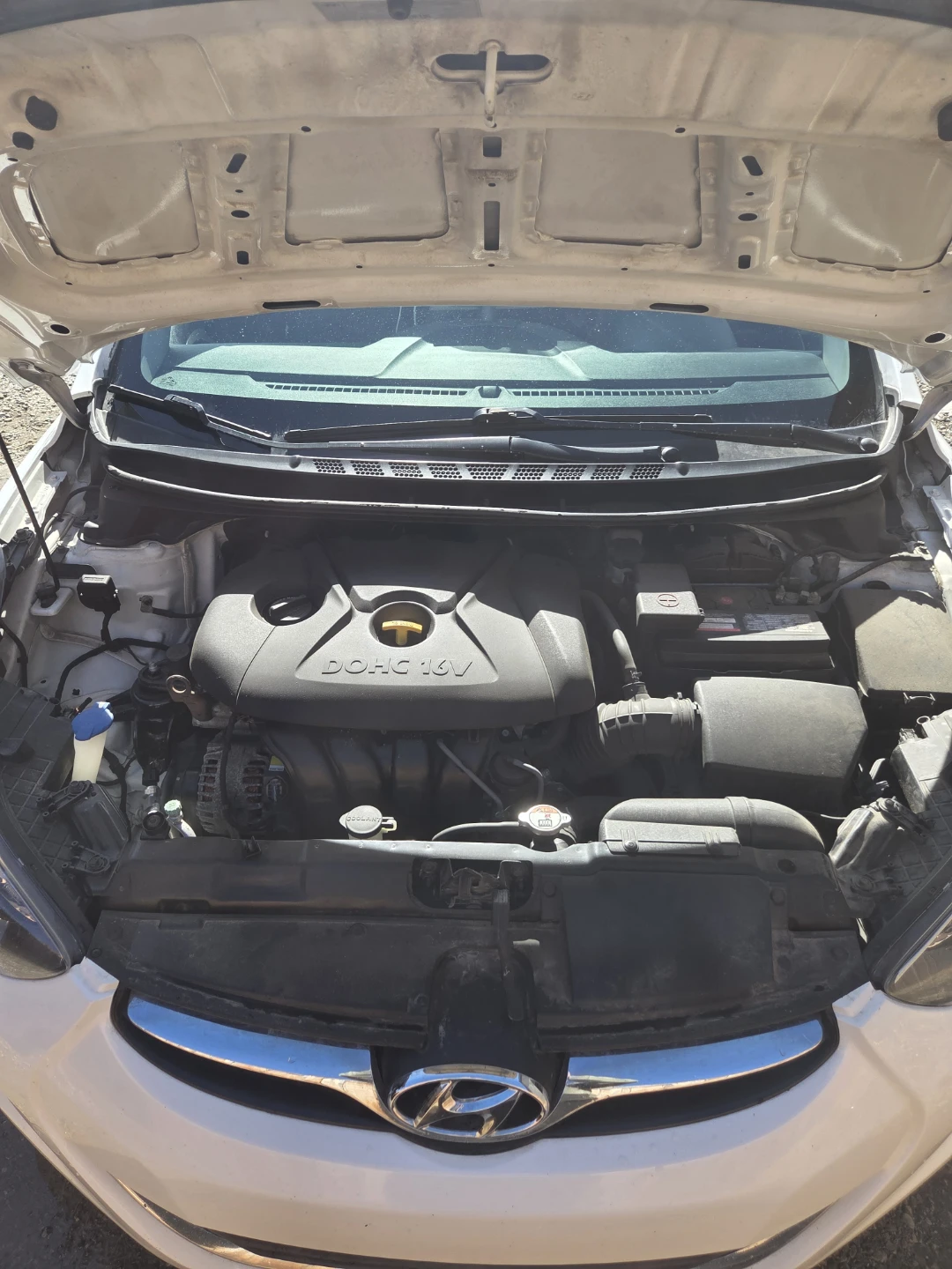 White Hyundai Elantra
