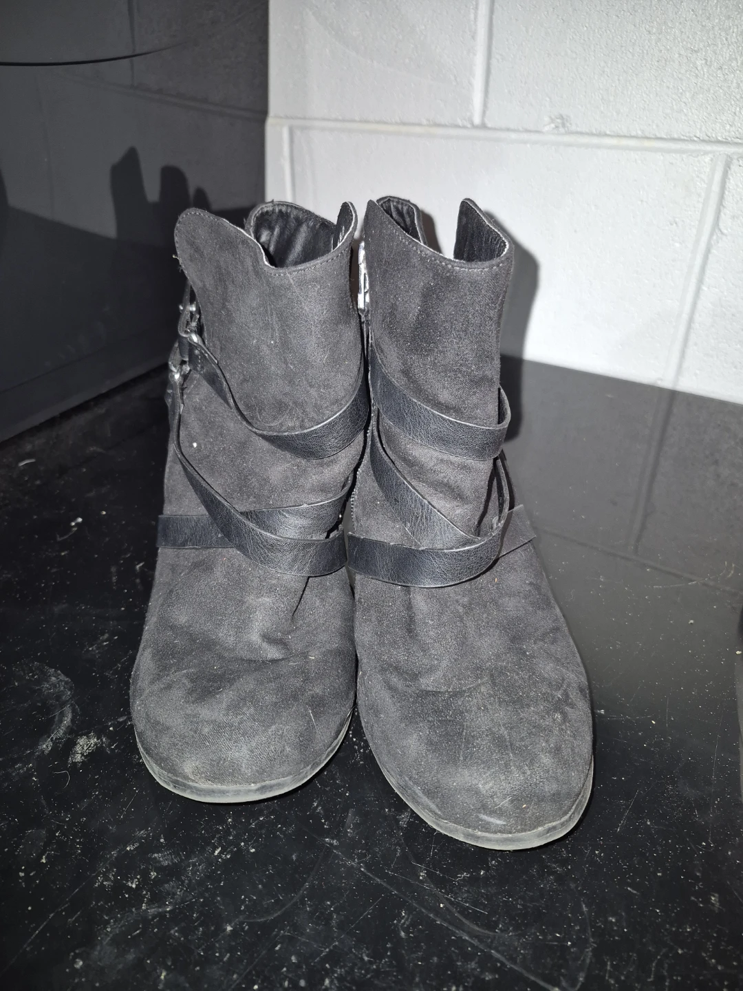 Torrid Black Suede Ankle Boots - photo 4