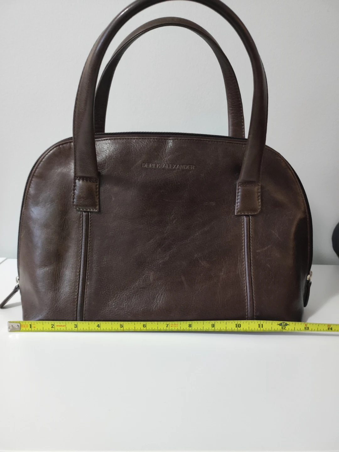 Derek Alexander Brown Leather Satchel Handbag - photo 4