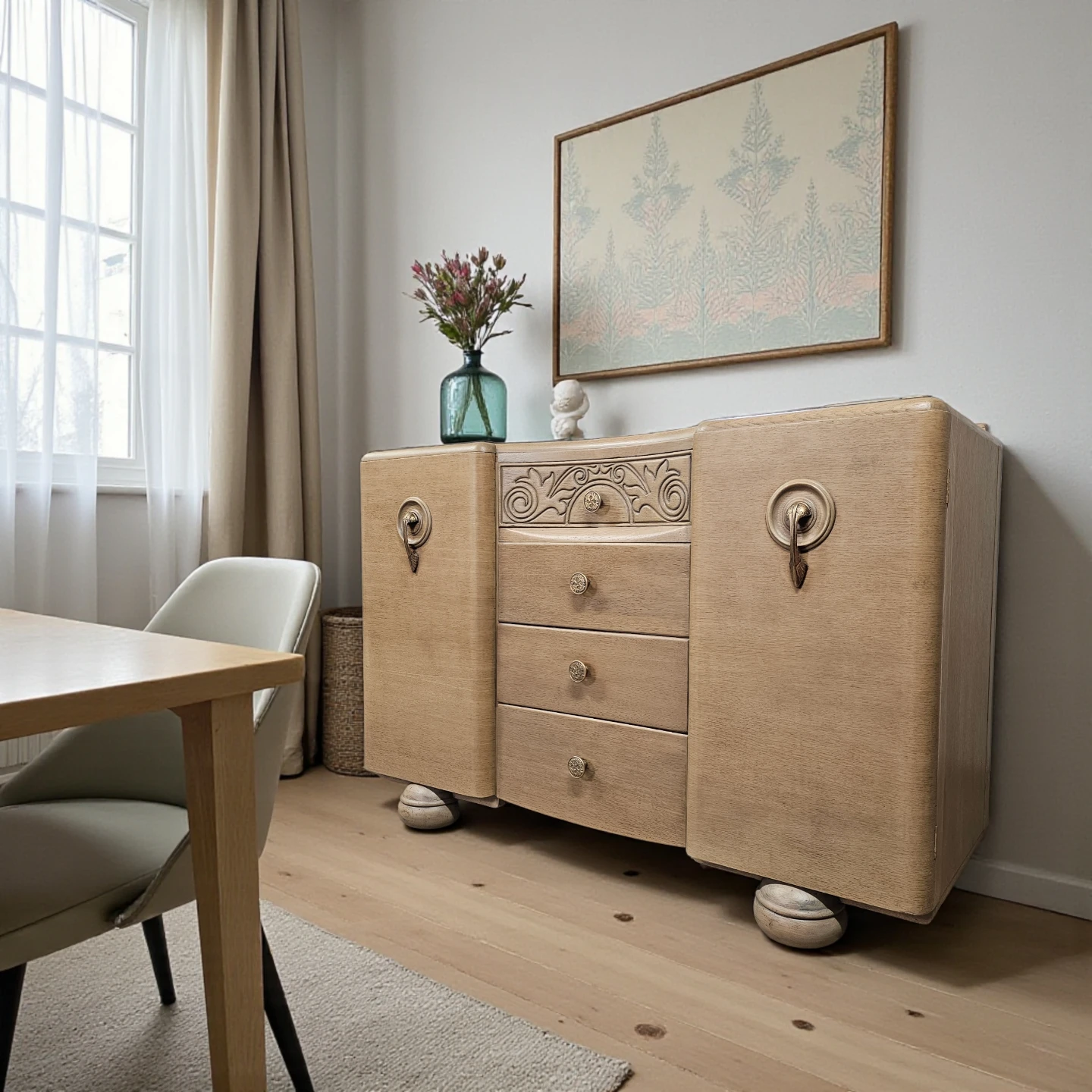 Vintage Artdeco Wood Sideboard/buffet - photo 2
