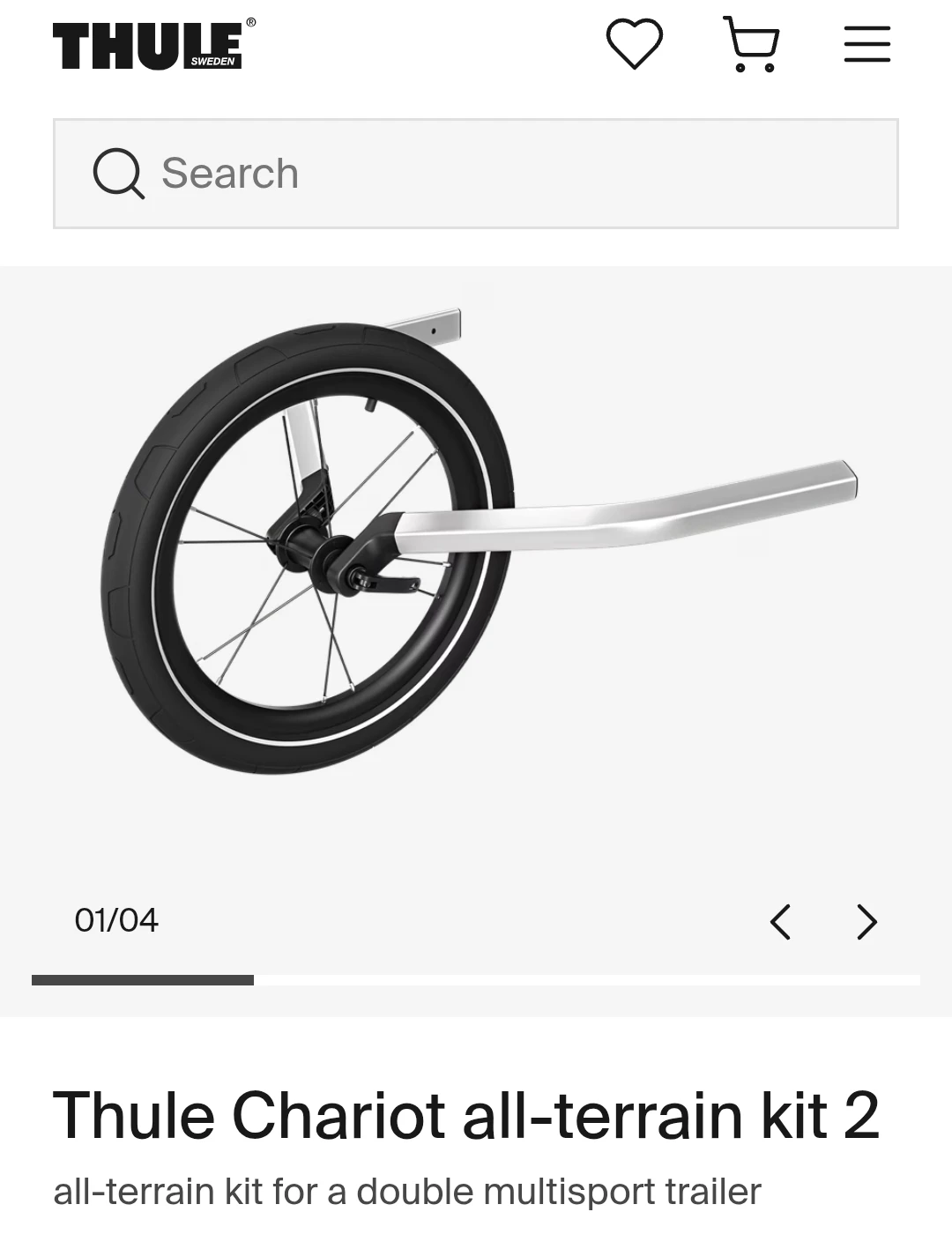 Thule Chariot 2 Jogging Kit - double - 16"