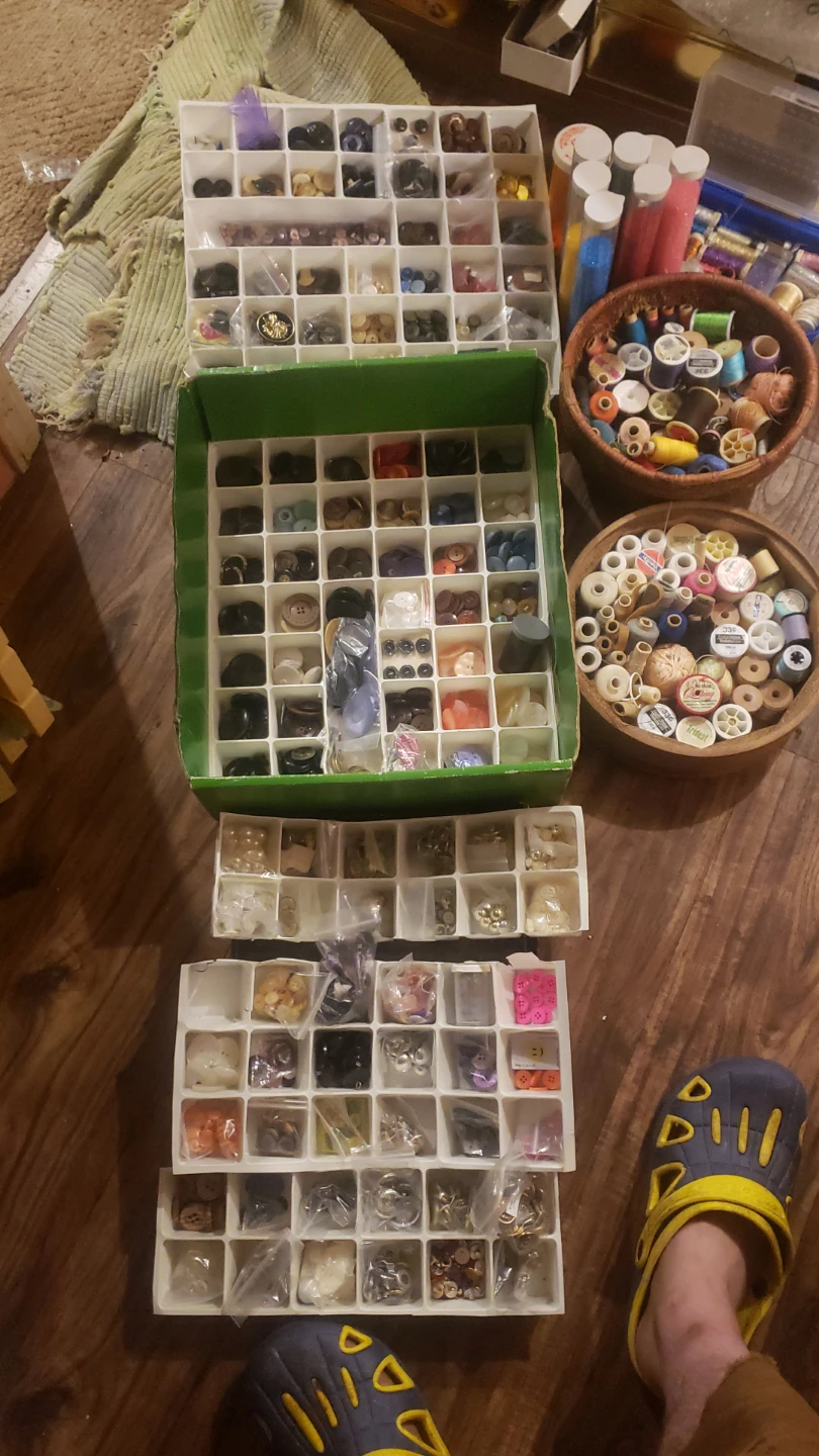 Assorted Buttons, Threads, and Sewing Notions - photo 2