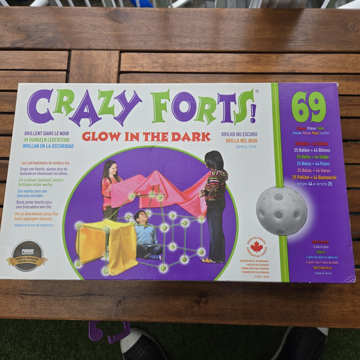 Glow in the dark stem toys construction fort set