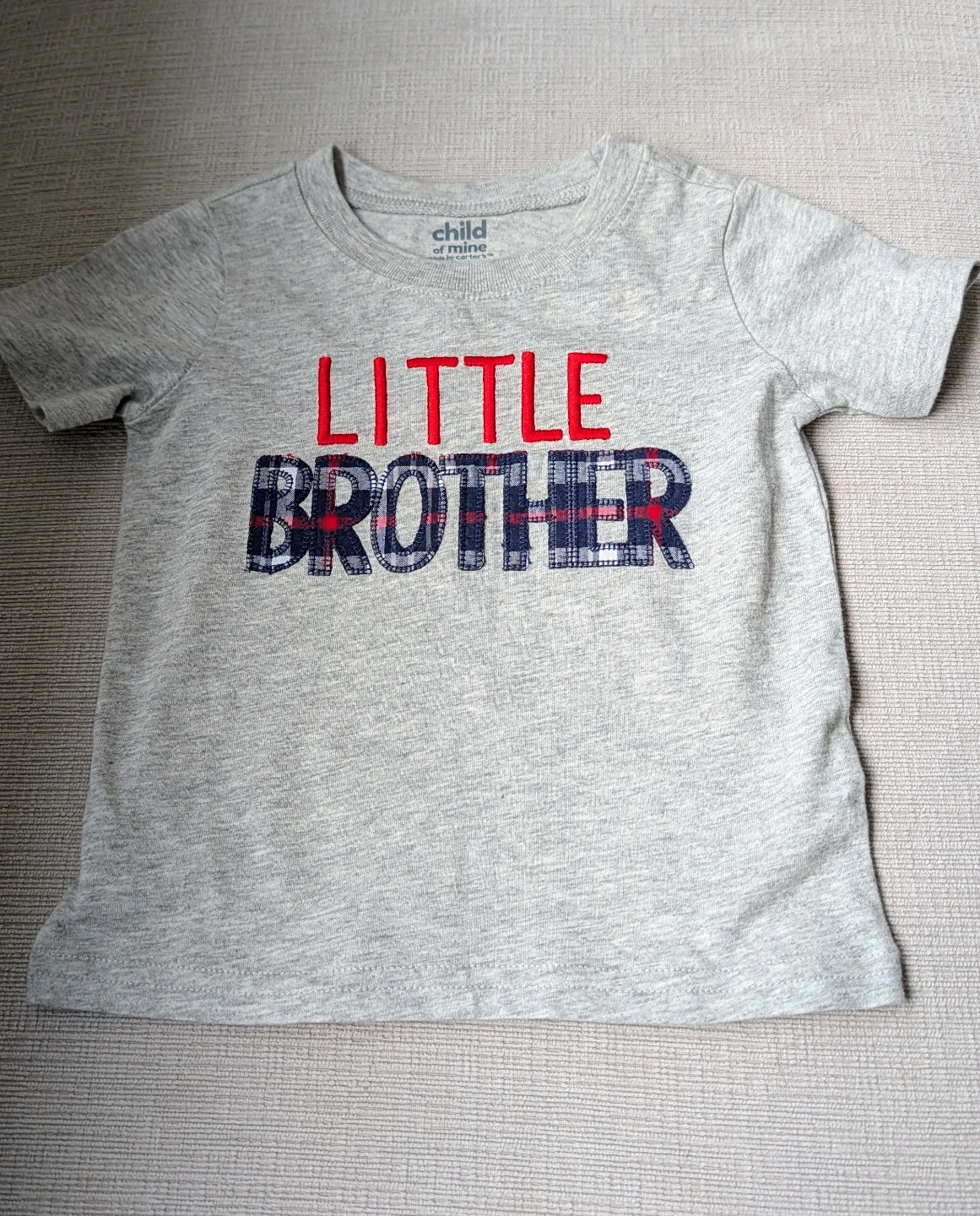 Brand New Carter's Little Brother T-Shirt - Grey 18M