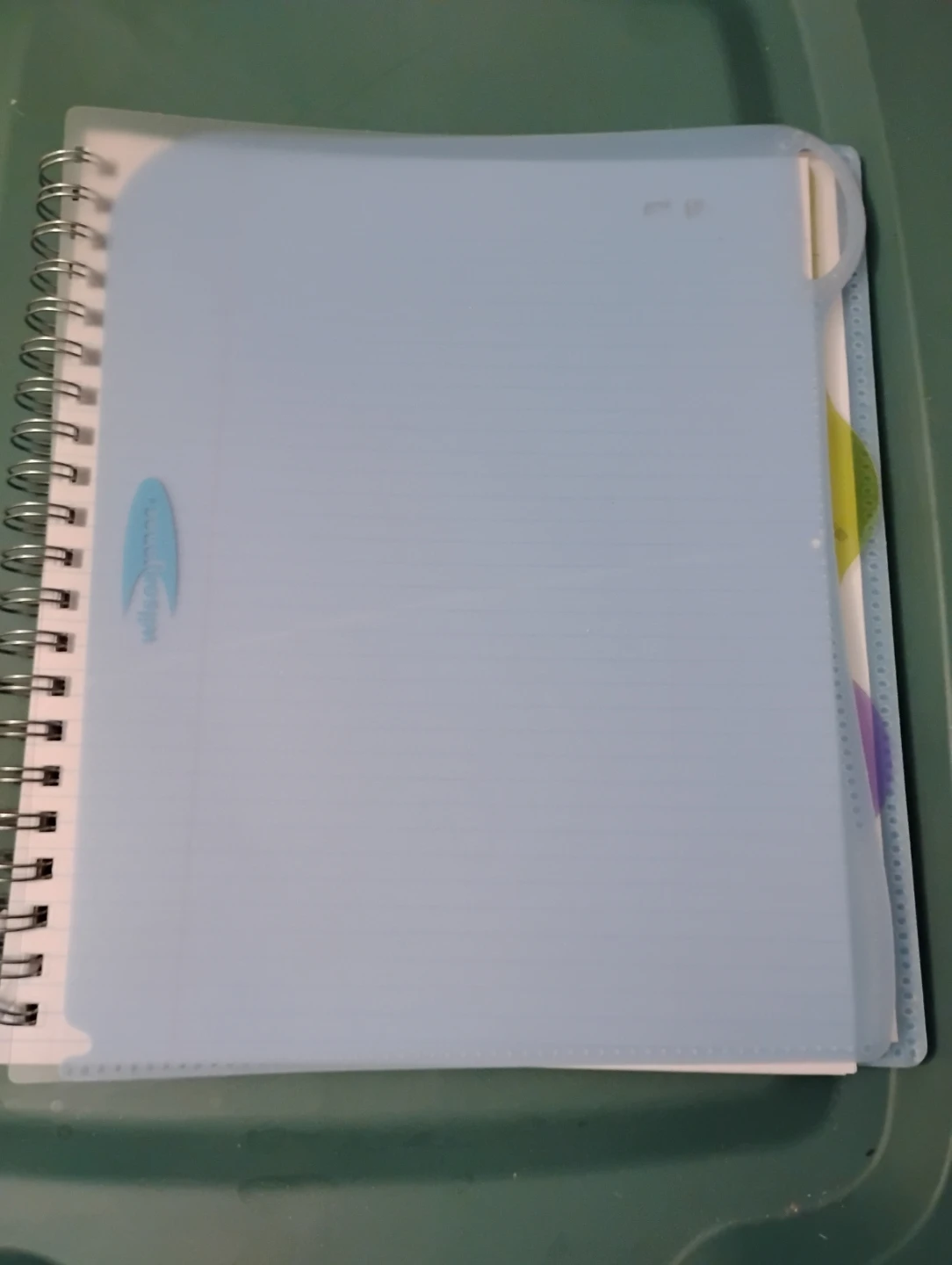 NEW!! COIL BOUND 3 TAB NOTEBOOK, W/ HEAVY DUTY PLASTIC COVER