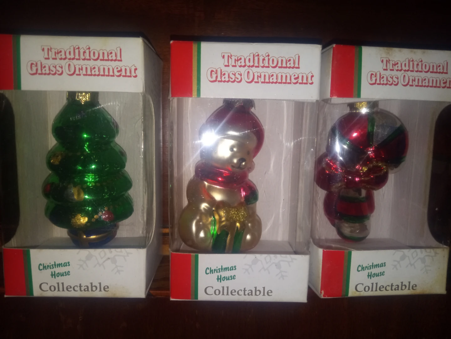 Christmas House Collectable Traditional Glass Ornaments