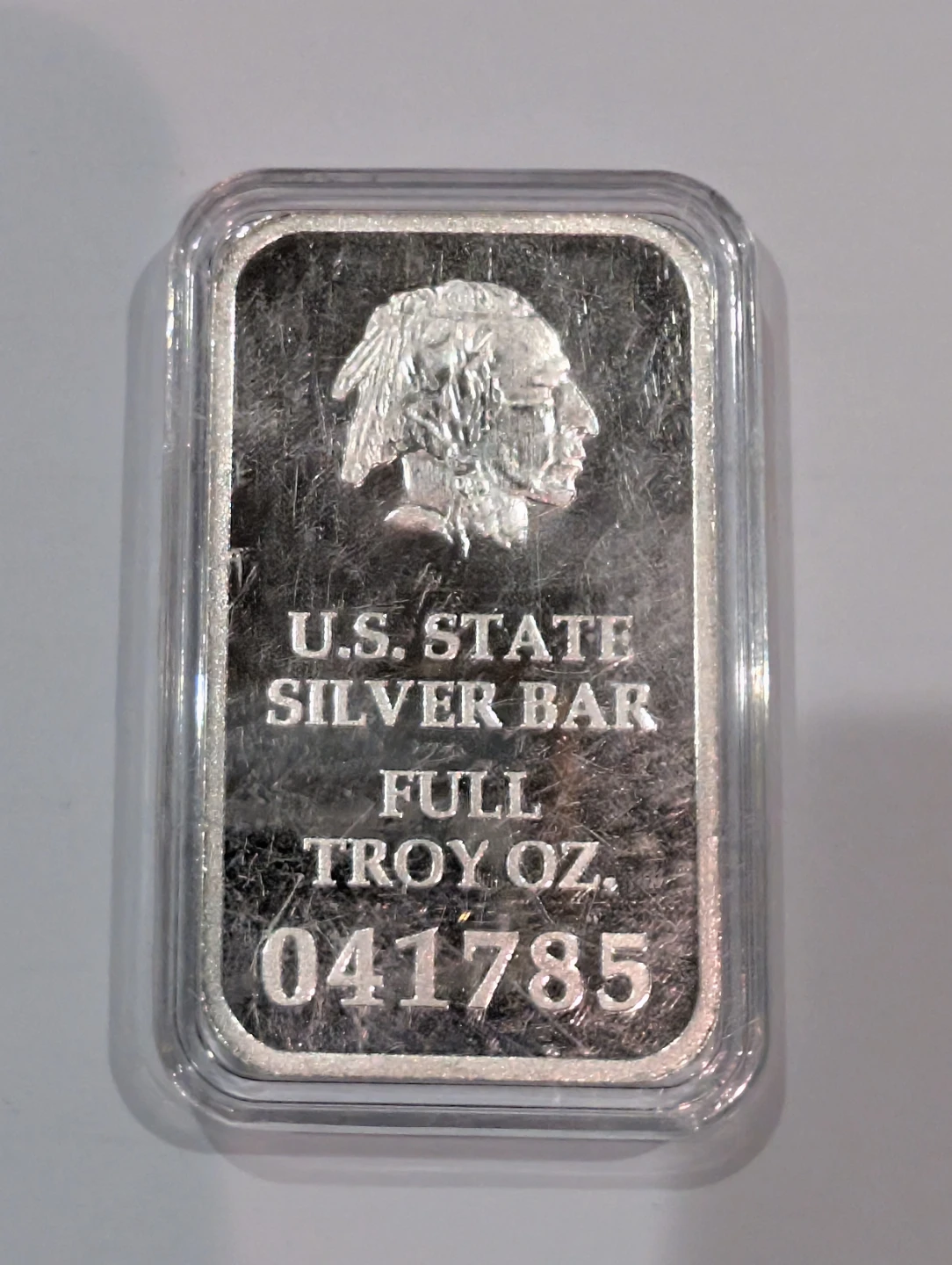 U.S. State Silver Bar - Full Troy Oz -  .999 Fine Silver