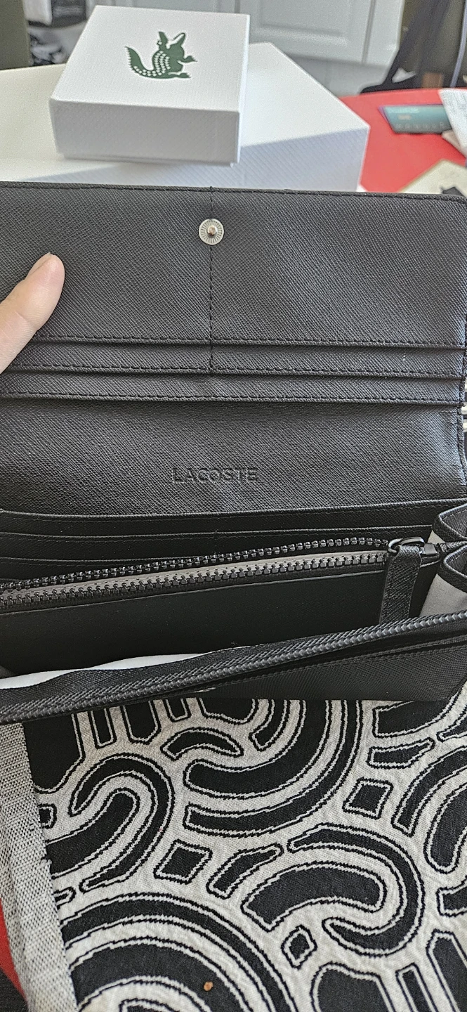 Lacoste Black Saffiano Leather Long Wallet - photo 2