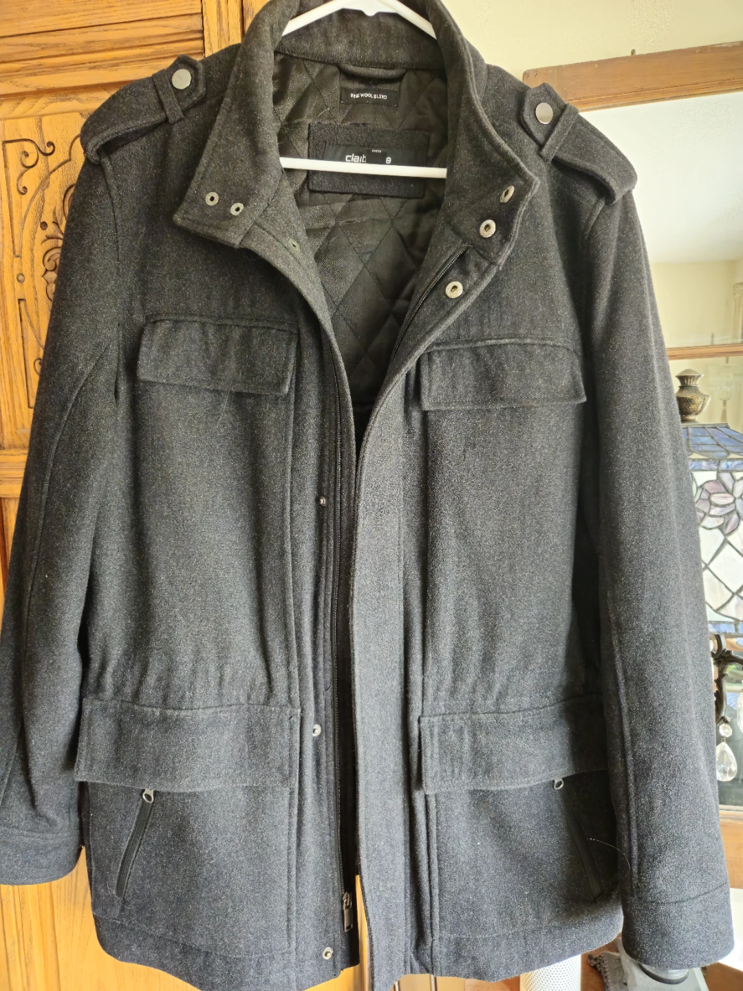 Claiborne Men's Wool Blend Jacket - Large