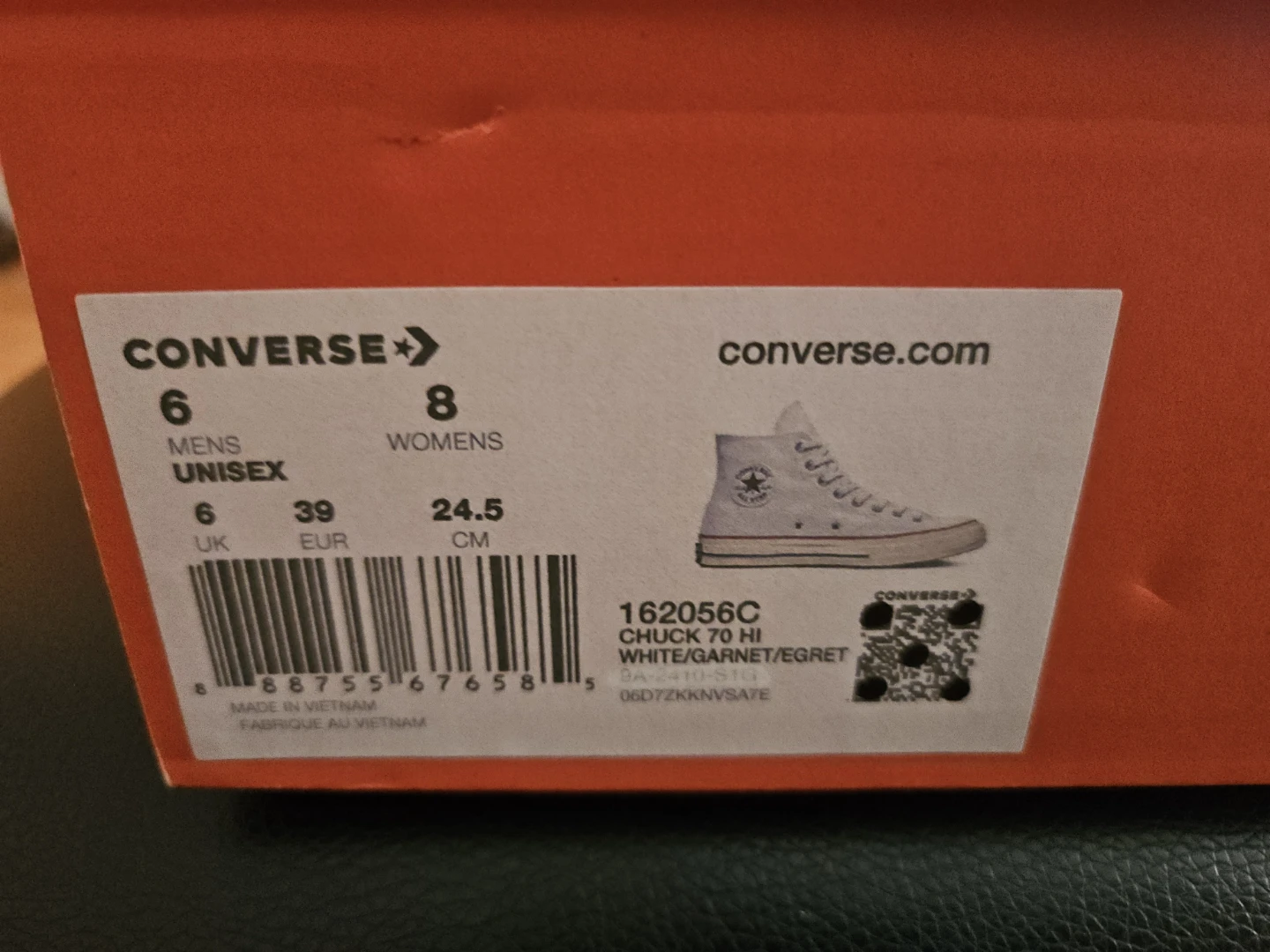 Converse Chuck 70 Hi White Canvas High Top Sneakers Men's - photo 2