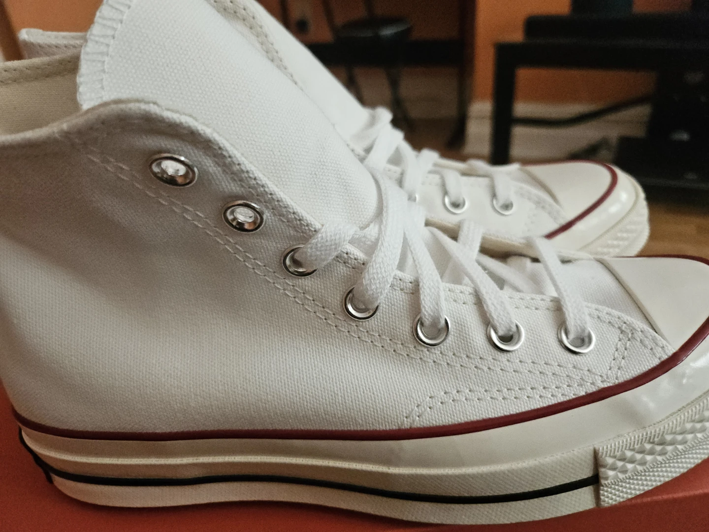 Converse Chuck 70 Hi White Canvas High Top Sneakers Men's - photo 3