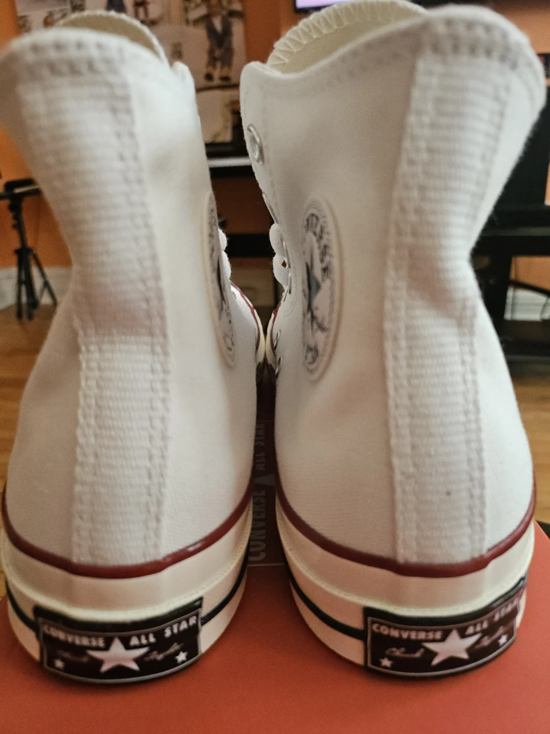 Converse Chuck 70 Hi White Canvas High Top Sneakers Men's - photo 4