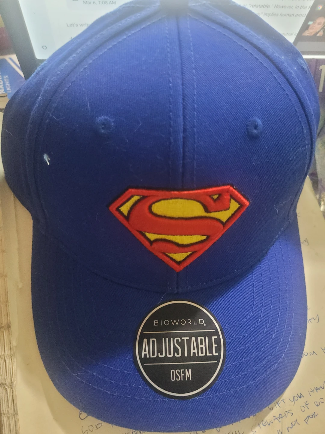 Bioworld Superman Adjustable OSFM Baseball Cap