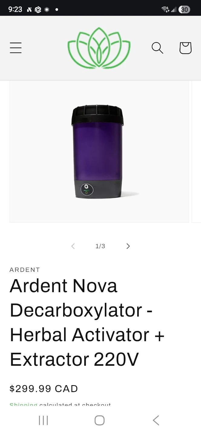 Ardent Nova Decarboxylator - Herbal Activator + Extractor 220V