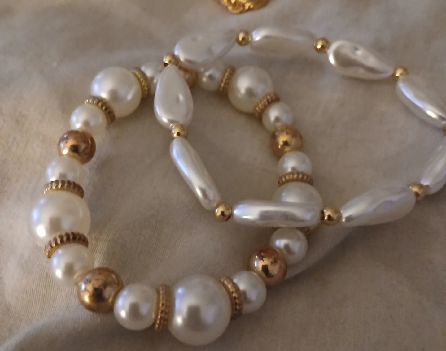 Gold-tone and pearl jewellery set - photo 4