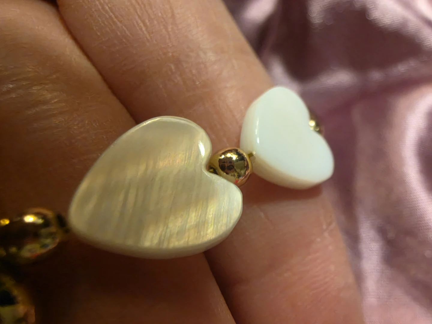 Mother of Pearl Heart Bracelet - photo 3