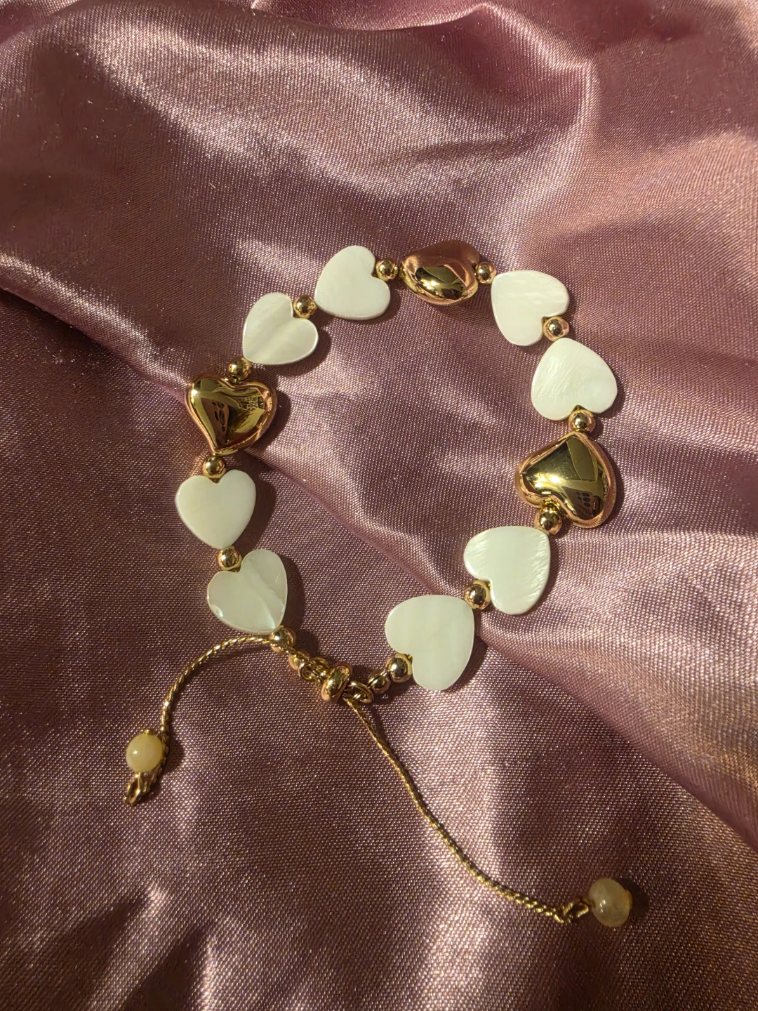 Mother of Pearl Heart Bracelet - photo 2