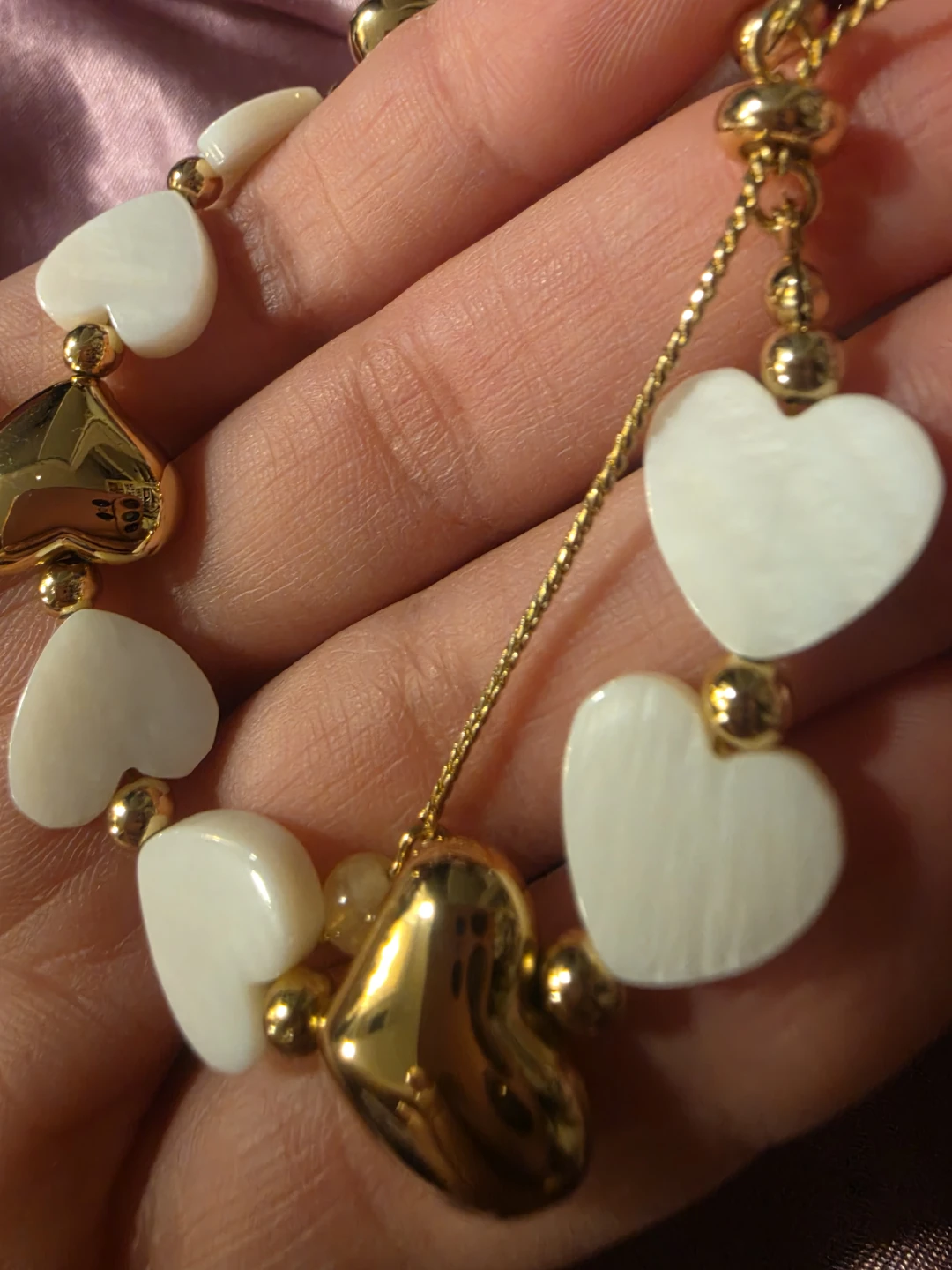 Mother of Pearl Heart Bracelet - photo 4