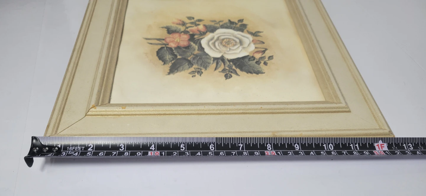 Framed Floral Art Print "Mary Hughes" Rose Painting - photo 5