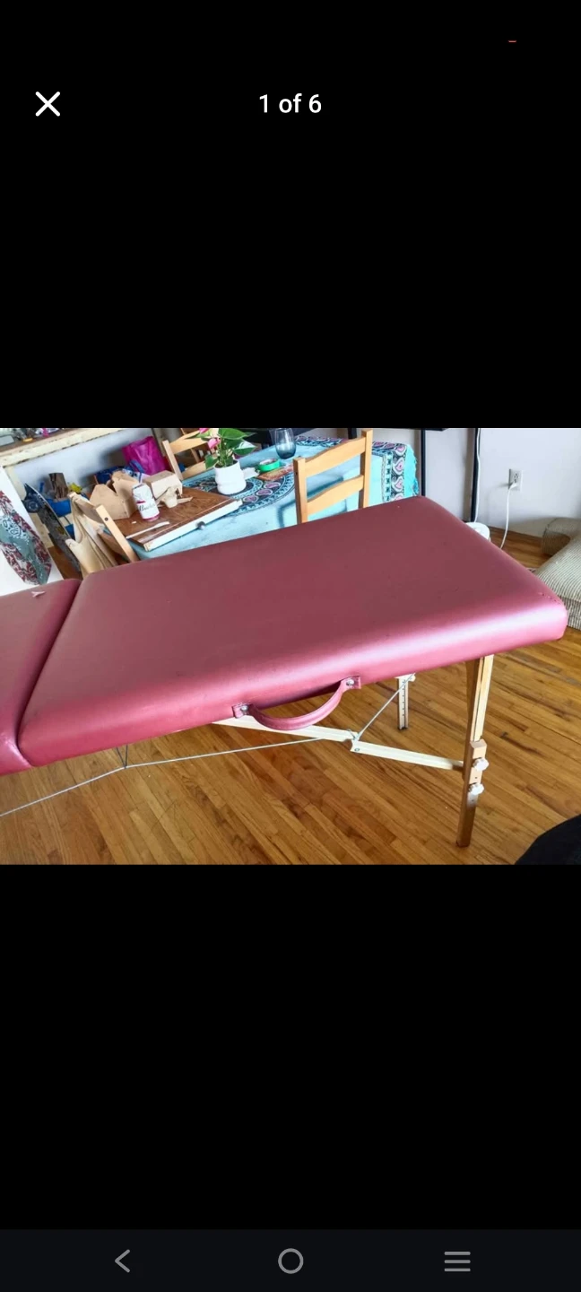 Portable Massage Table - Burgundy