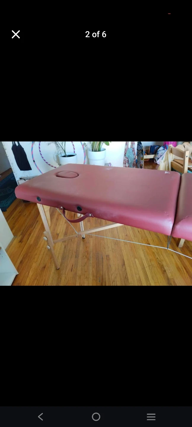 Portable Massage Table - Burgundy - photo 2