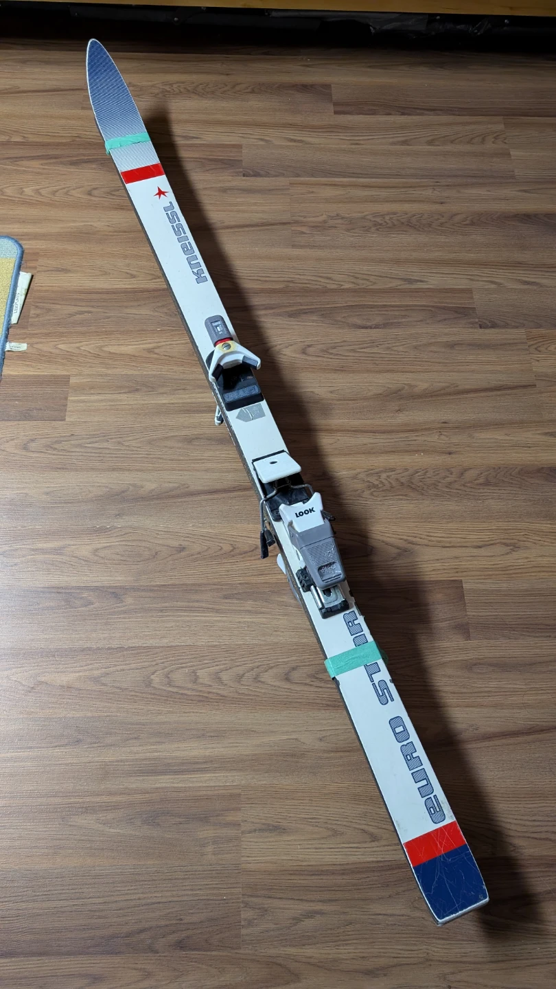 Old Kneissl Euro Star Skis with LOOK Bindings - 160cm